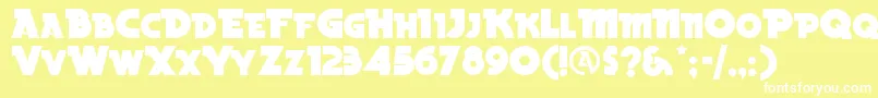 BeckerblacknfRegular Font – White Fonts on Yellow Background