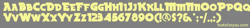 BeckerblacknfRegular Font – Yellow Fonts on Gray Background