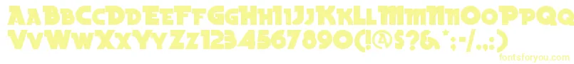 BeckerblacknfRegular Font – Yellow Fonts on White Background