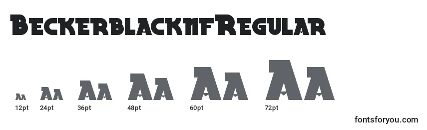 Размеры шрифта BeckerblacknfRegular