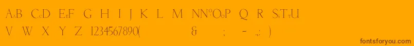 NatashaBold Font – Brown Fonts on Orange Background