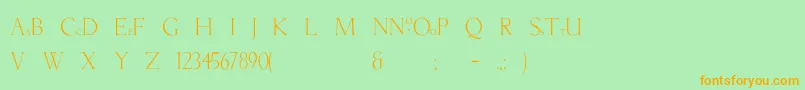 NatashaBold Font – Orange Fonts on Green Background