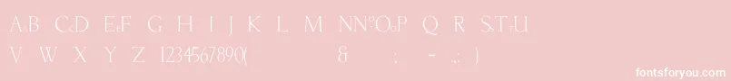 Fonte NatashaBold – fontes brancas em um fundo rosa