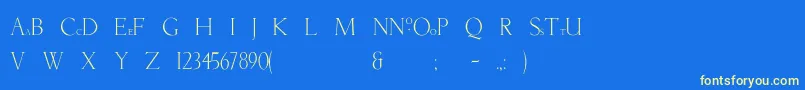 NatashaBold Font – Yellow Fonts on Blue Background