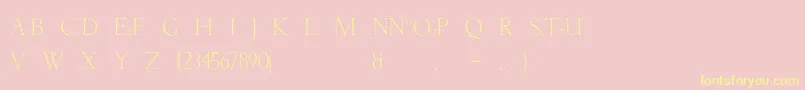 NatashaBold-Schriftart – Gelbe Schriften auf rosa Hintergrund