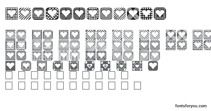 A fonte Heartthings2 – alfabeto, números, caracteres especiais