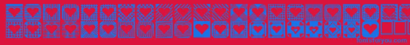 More about Heartthings2 Font Heartthings2 Font – Blue Fonts on Red Background
