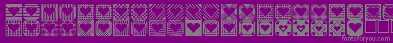 Heartthings2 Font – Gray Fonts on Purple Background