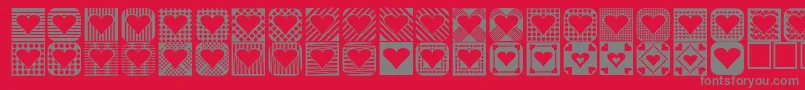 Heartthings2 Font – Gray Fonts on Red Background