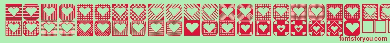 fuente Heartthings2 – Fuentes Rojas Sobre Fondo Verde