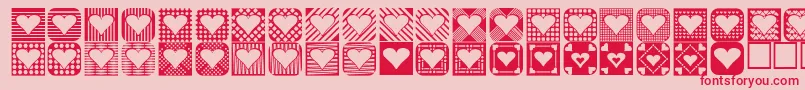 fuente Heartthings2 – Fuentes Rojas Sobre Fondo Rosa