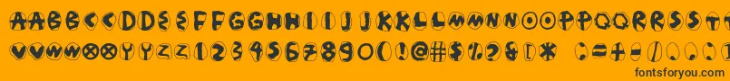 Masdasilpositivec Font – Black Fonts on Orange Background