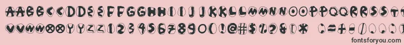 Masdasilpositivec Font – Black Fonts on Pink Background