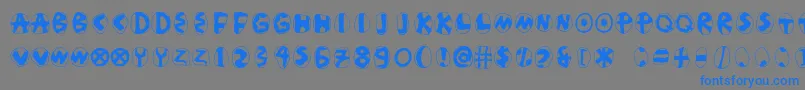 Masdasilpositivec Font – Blue Fonts on Gray Background