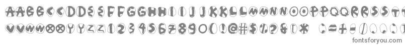 Masdasilpositivec-fontti – harmaat kirjasimet valkoisella taustalla
