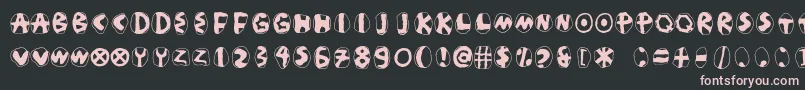 Masdasilpositivec Font – Pink Fonts on Black Background