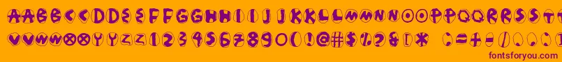 Masdasilpositivec Font – Purple Fonts on Orange Background