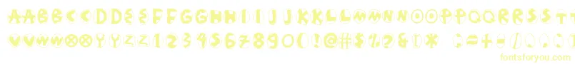 Masdasilpositivec Font – Yellow Fonts on White Background