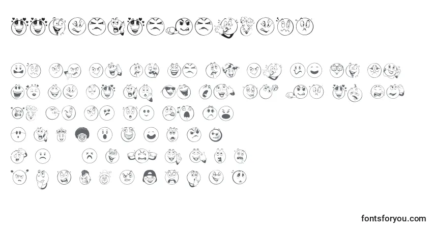 A fonte Smile2meRegular – alfabeto, números, caracteres especiais