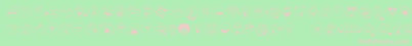 Smile2meRegular Font – Pink Fonts on Green Background