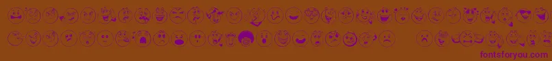 Smile2meRegular-Schriftart – Violette Schriften auf braunem Hintergrund