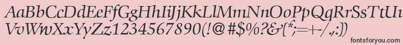 C792RomanItalic Font – Black Fonts on Pink Background