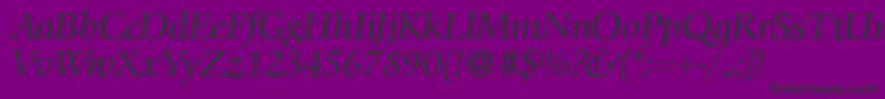 C792RomanItalic Font – Black Fonts on Purple Background