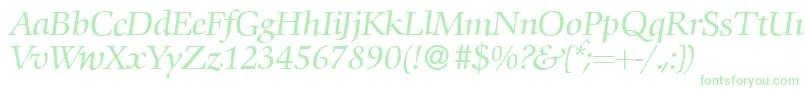 C792RomanItalic Font – Green Fonts on White Background