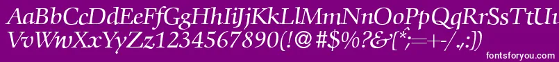 C792RomanItalic Font – White Fonts on Purple Background