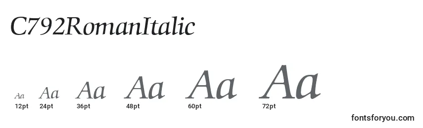 C792RomanItalic Font Sizes