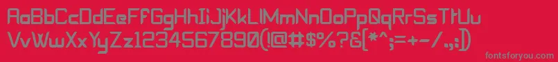 フォントEpyval – 赤い背景に灰色の文字