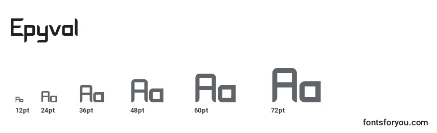 Epyval Font Sizes