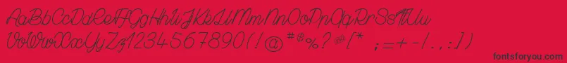 GrownLocaly-Schriftart – Schwarze Schriften auf rotem Hintergrund