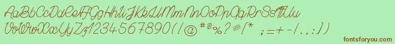 GrownLocaly Font – Brown Fonts on Green Background