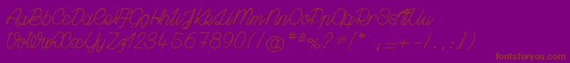Fonte GrownLocaly – fontes marrons em um fundo roxo