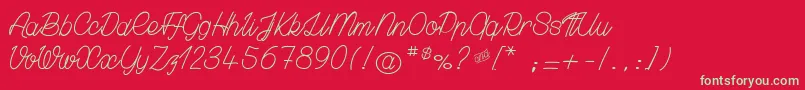 GrownLocaly Font – Green Fonts on Red Background