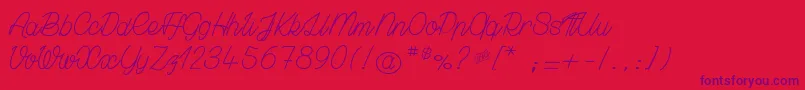 GrownLocaly Font – Purple Fonts on Red Background