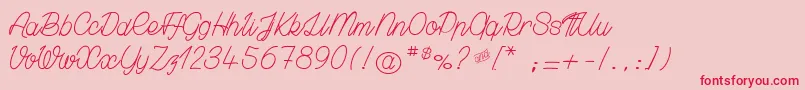 GrownLocaly Font – Red Fonts on Pink Background