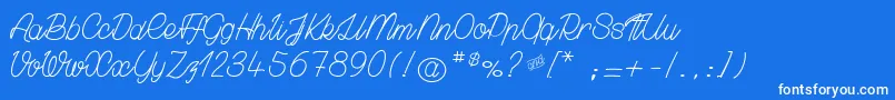 GrownLocaly Font – White Fonts on Blue Background