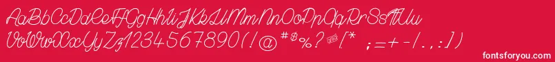 GrownLocaly Font – White Fonts on Red Background