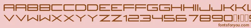 Fonte Fireyegf3Bold – fontes marrons em um fundo rosa