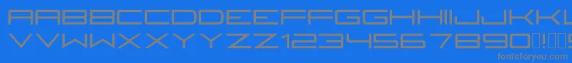 Fireyegf3Bold-Schriftart – Graue Schriften auf blauem Hintergrund