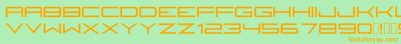 Czcionka Fireyegf3Bold – pomarańczowe czcionki na zielonym tle