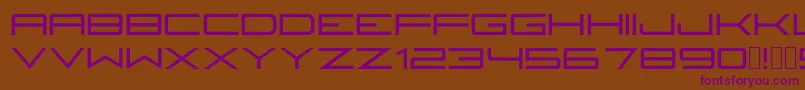 Czcionka Fireyegf3Bold – fioletowe czcionki na brązowym tle