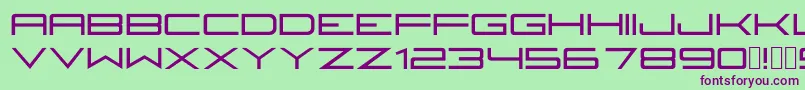 フォントFireyegf3Bold – 緑の背景に紫のフォント