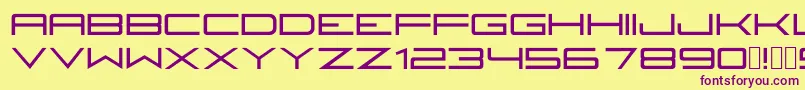 Fireyegf3Bold Font – Purple Fonts on Yellow Background