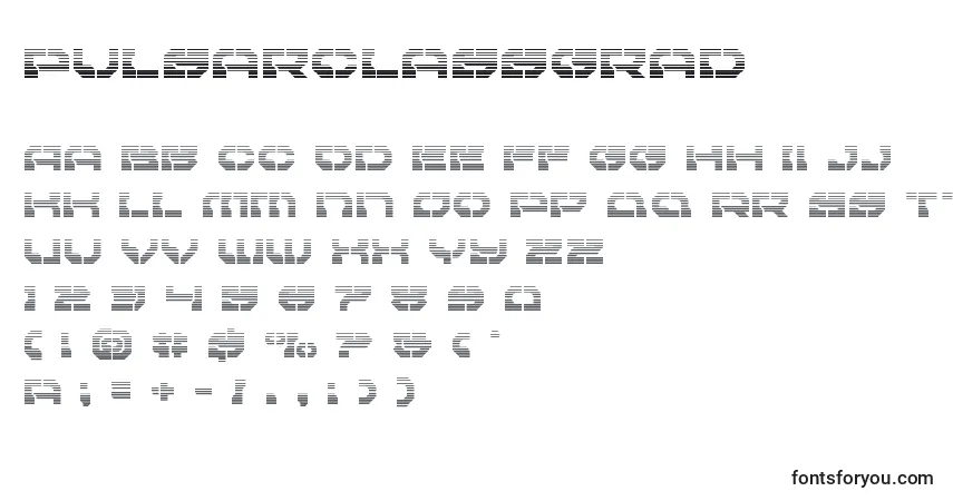 Pulsarclassgradフォント–アルファベット、数字、特殊文字