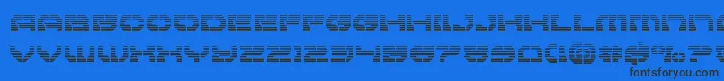 Pulsarclassgrad Font – Black Fonts on Blue Background