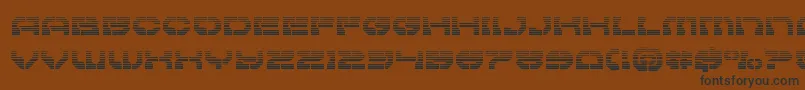 Pulsarclassgrad-Schriftart – Schwarze Schriften auf braunem Hintergrund