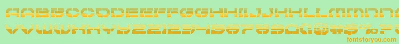 Pulsarclassgrad Font – Orange Fonts on Green Background